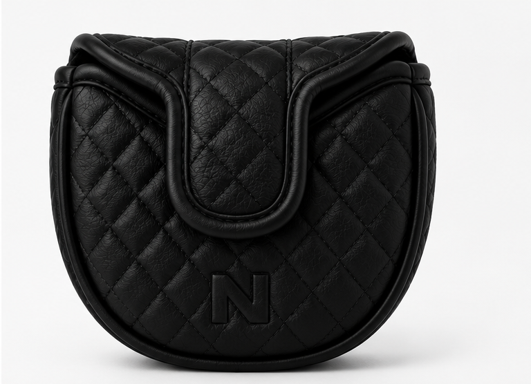 Back of the NORBU Mallet Putter Cover with the magnetic closure flap and embossed N mark